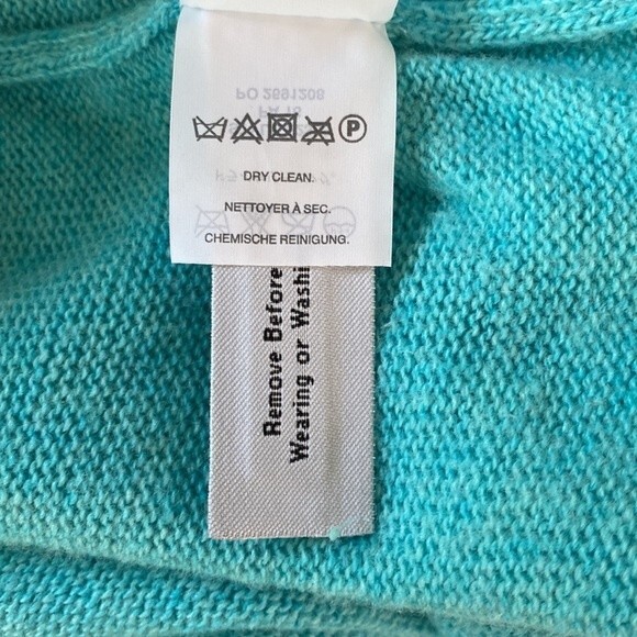 J Crew New! Wool Blend High Low Tunic Turtleneck Sweater Long Sleeve Turquoise - Picture 9 of 15